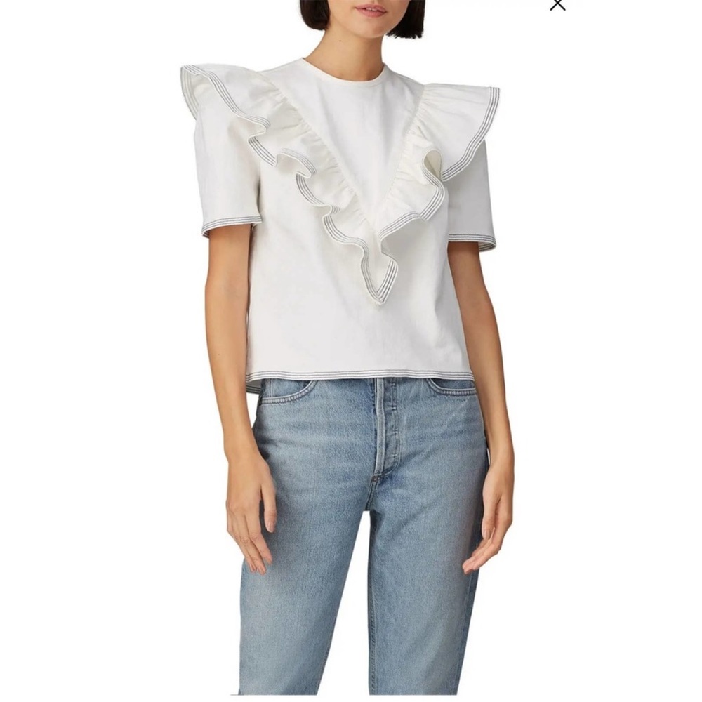SAYLOR White Navy Top XS